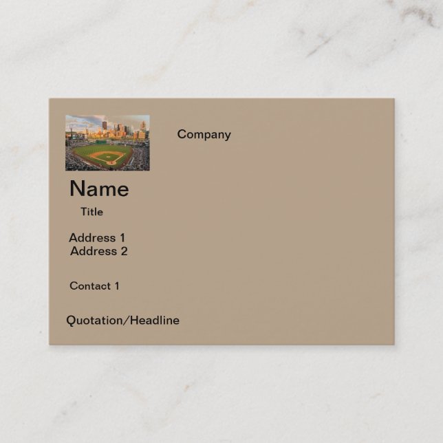 BUSINESS cards  BASEBALL FIELD  DESIGN (Front)