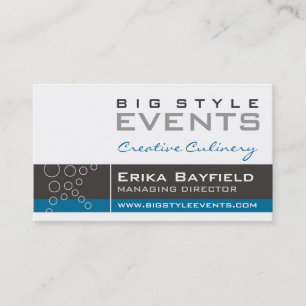 business cards > big style  [teal : charcoal]