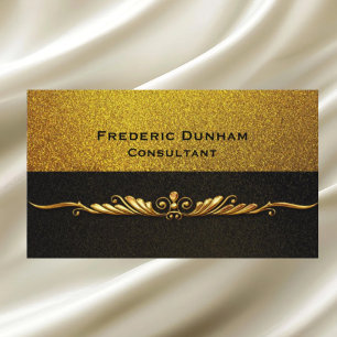 Business Cards - Black and Gold Fancy Modern