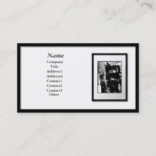 Business Cards - Black Picture Frame (white mat)