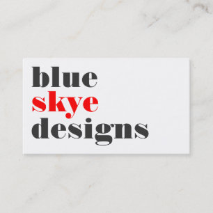 business cards > blue skye  [red : charcoal]