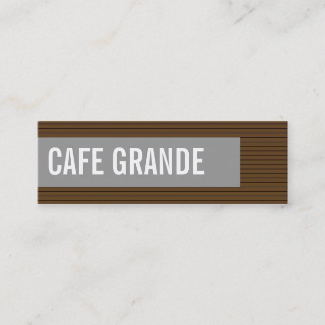business cards > cafe grande [chocolate : gray] (Front)