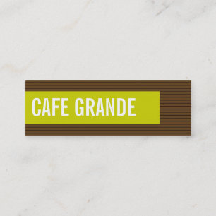 business cards > cafe grande [chocolate : lime]