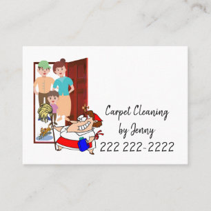 Business Cards, Carpet Cleaning Card