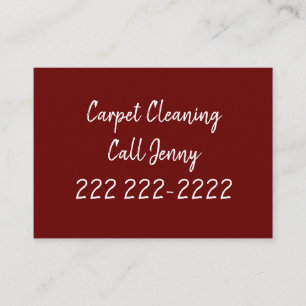 Business Cards, Carpet Cleaning Services Card