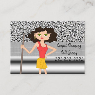 Business Cards, Carpet Cleaning Services Card