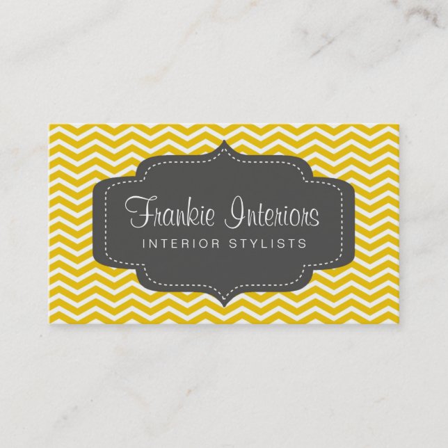 business cards > chevron2 [charcoal:yellow] (Front)