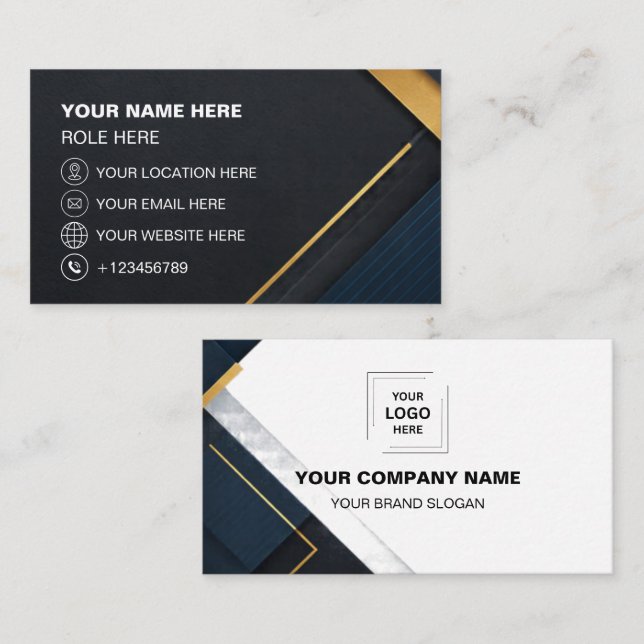 Business Cards Custom QR Code Logo Design (Front/Back)