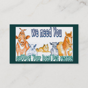 Business Cards,customizable pet rescue Card