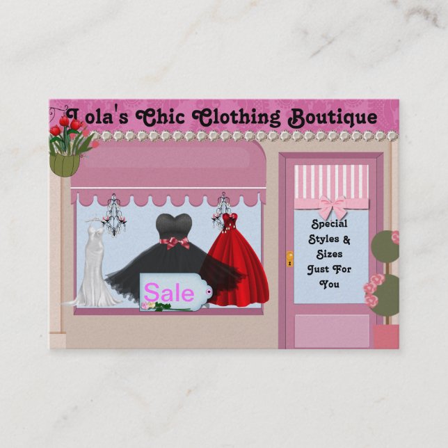 Business Cards FASHION Chic  Boutique (Front)
