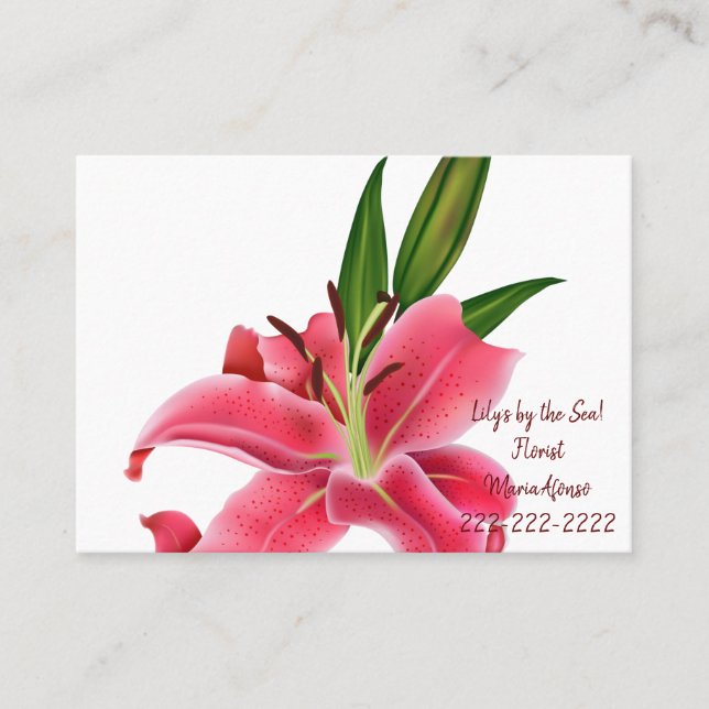 Business Cards, Florist Lily's  Business Cards (Front)