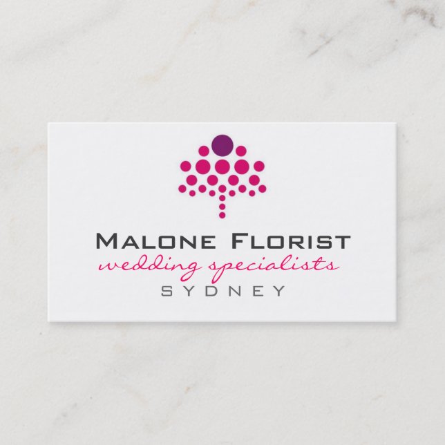 business cards > florist  [purple : pink] (Front)