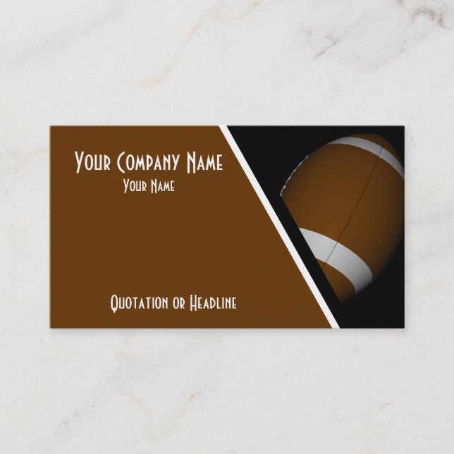 Business Cards Football / Rugby (Front)