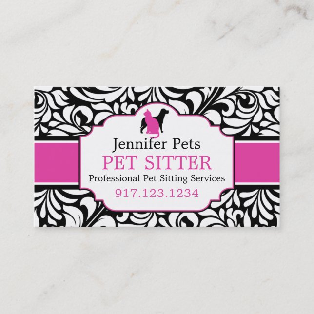 Business Cards For Pet Sitters | Dog Walkers (Front)