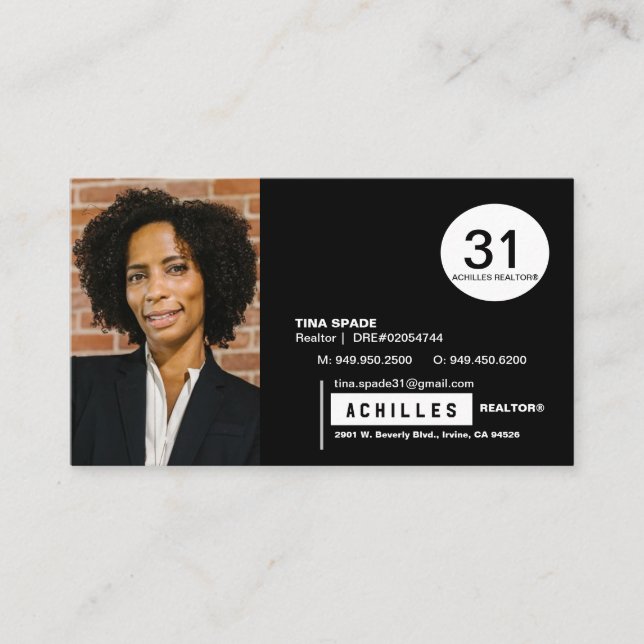Business Cards for Realtors, Loan Officer, Agent (Front)
