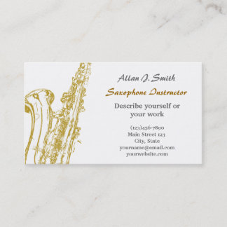 Business cards for saxophonists