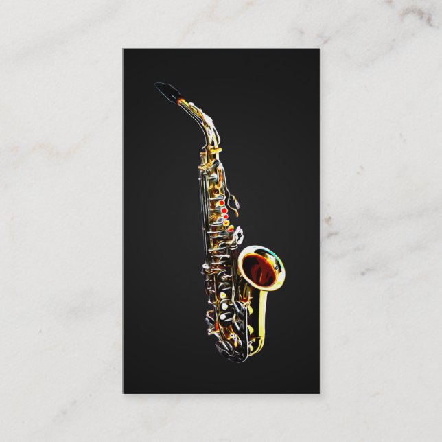 Business cards for saxophonists (Front)