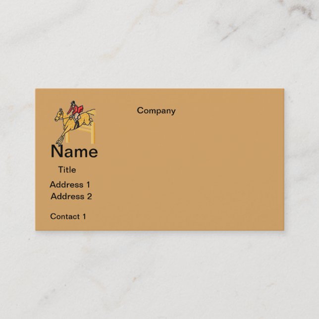 BUSINESS cards HORSE RIDING  DESIGN (Front)