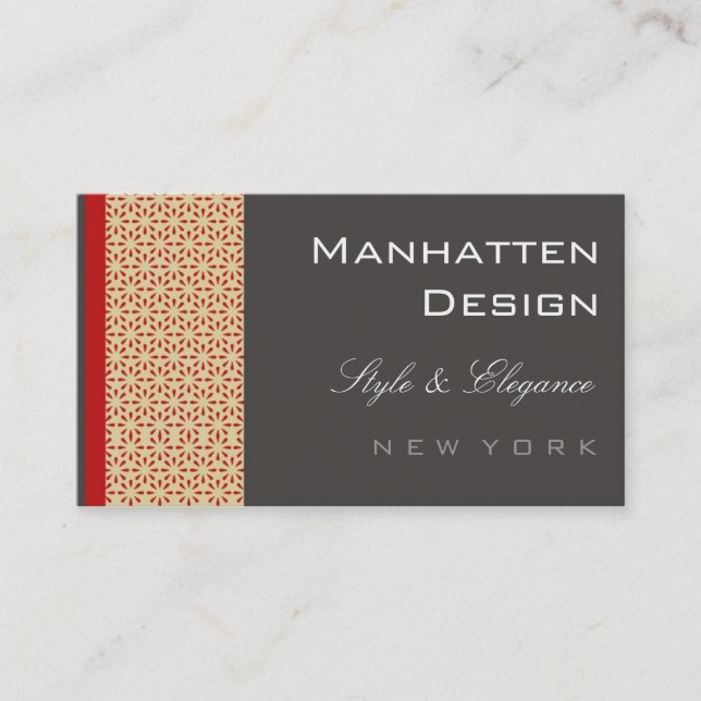 business cards > manhatten [deep red] (Front)