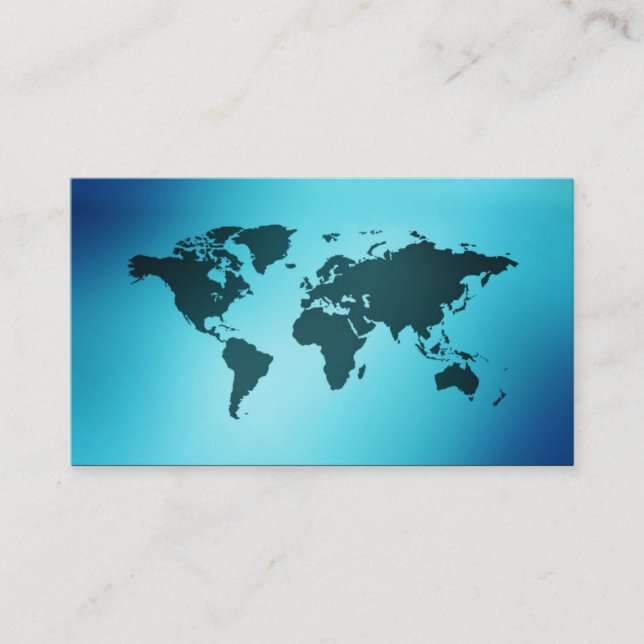 Business Cards Old Map Globe (Front)