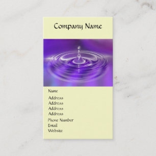 Business Cards - Purple Water Drop