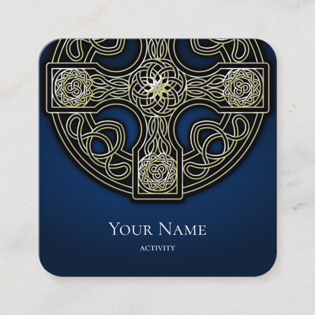 business cards red Celtic cross (Front)