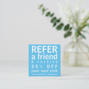 Business Cards - Refer a Friend Sky Blue