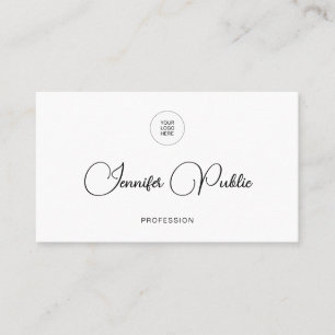 Business Cards Typography Modern Minimalist