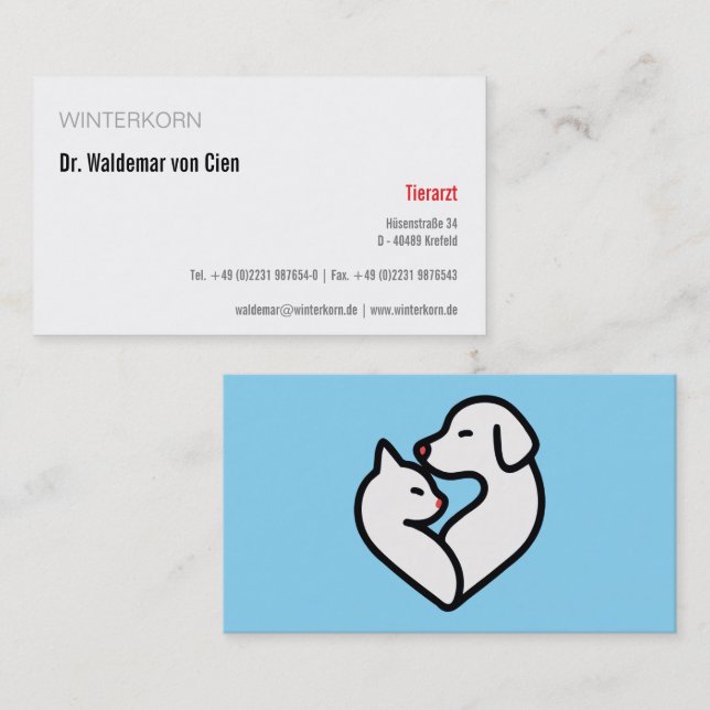 business cards veterinarian (Front/Back)