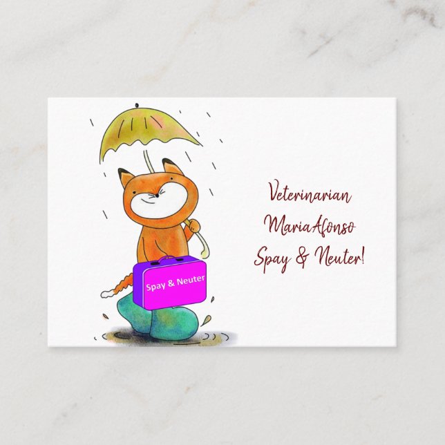 Business Cards, Veterinarian Cats & Dogs Neuter Business Card (Front)