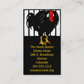 Business Cards Victorian Woodcut Rooster