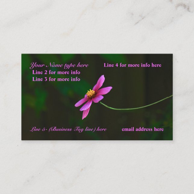 Business Cards: w/a touch of Nature Card (Front)