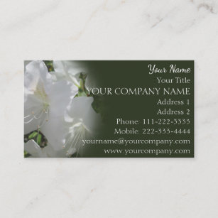 Business Cards - White Azaleas