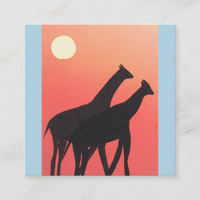 Business Cards with Giraffe Design (Front)
