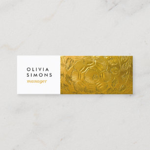 Business Cards with golden metal print
