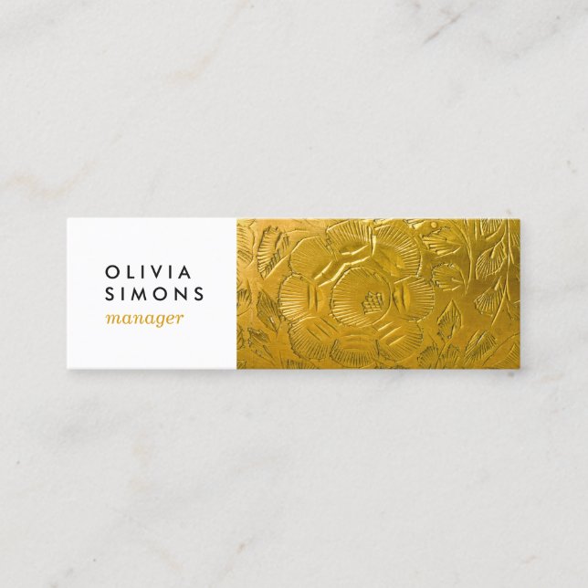 Business Cards with golden metal print (Front)