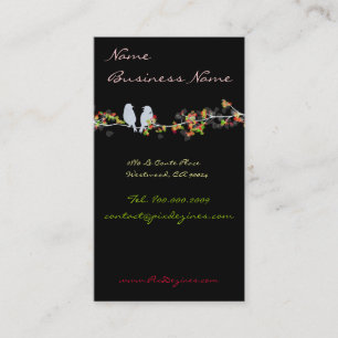 Business cards with love birds