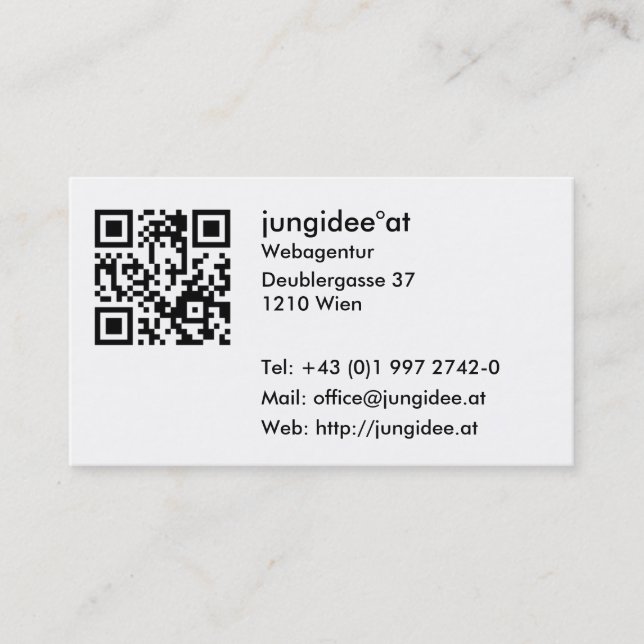 Business Cards with QR Code (Front)