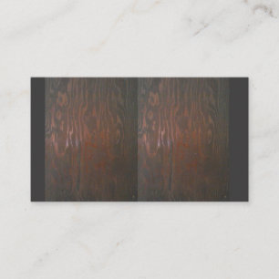 Business Cards with Wood Stain Design