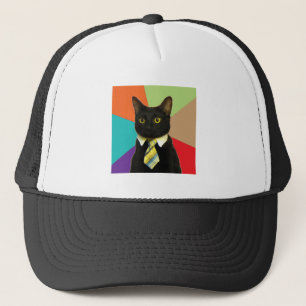 Business Cat Advice Animal Meme Trucker Hat