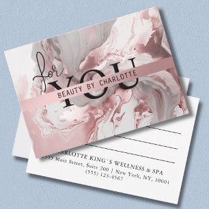 BUSINESS CERTIFICATE   For You   Pink-Gold Marble