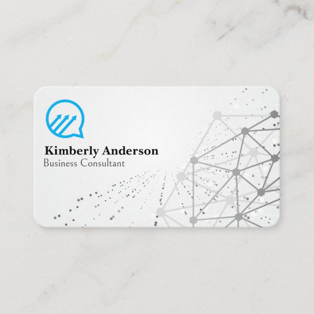 Business Chat Bubble | Networking Background Business Card (Front)