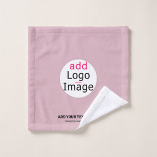 Business Chic Customizable Add Logo Dusty Rose Wash Cloth