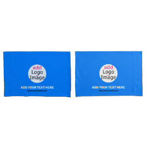 Business Chic Customizable Brand Ultramarine Blue Pillowcase