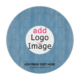 Business Chic Promo Customizable Dusty Blue Cutting Board