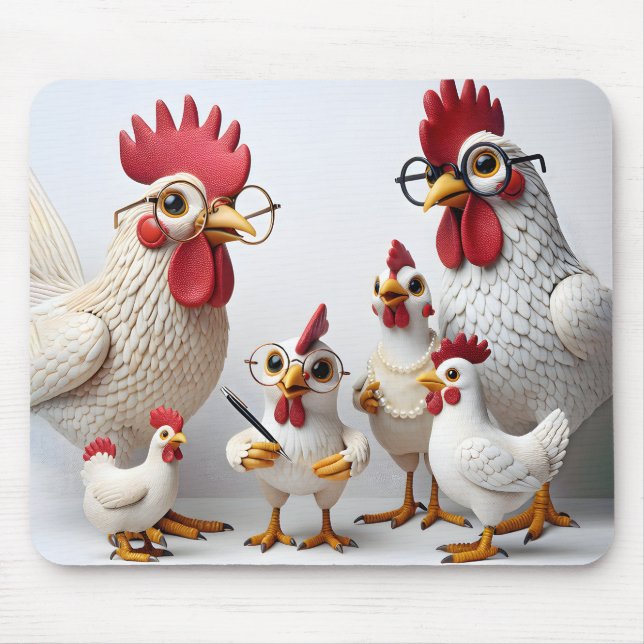 Business Chickens  Mouse Pad (Front)