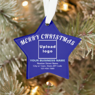 Business Christmas Blue Star Acrylic Ornament