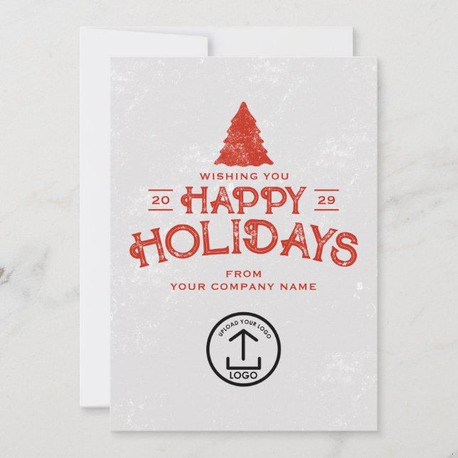 Business Christmas Card Clients Customer Employees (Front)