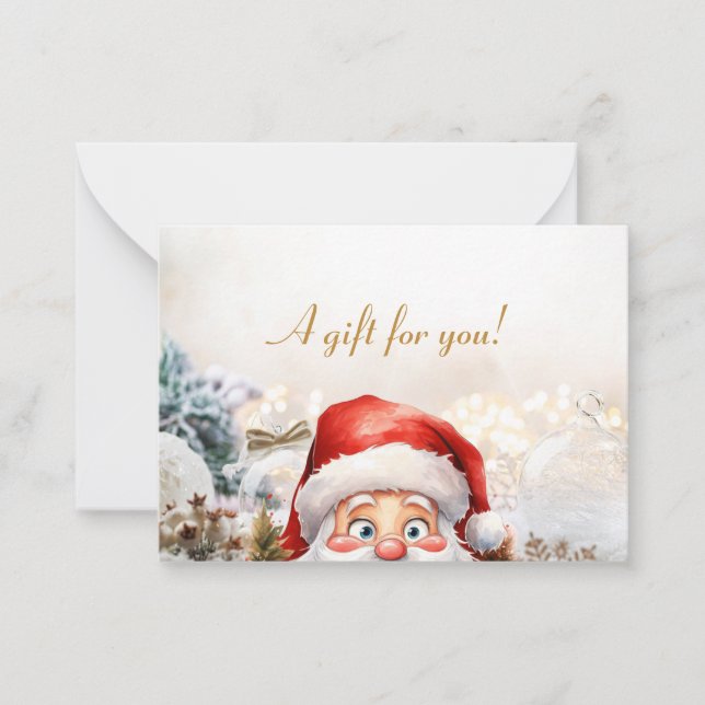 Business Christmas Holiday Gift Certificate Card (Front)