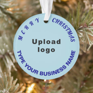 Business Christmas Light Blue Circle